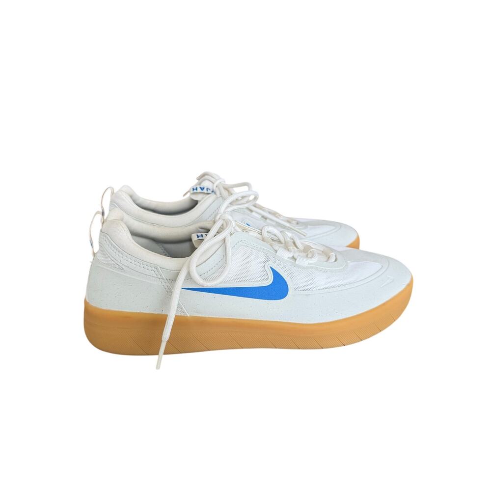 Nike SB Nyjah Free 2 Men’s 9.5 White Blue Gum Skate Shoes BV2078-101 NWOT
